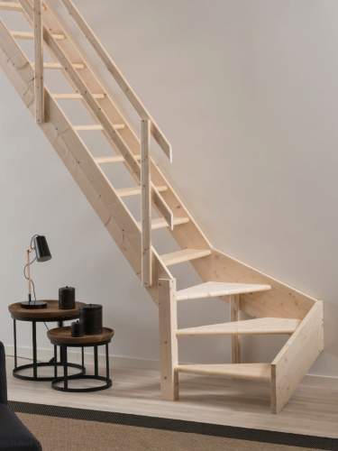 Grand Space Saving Staircase With Quarter Turn