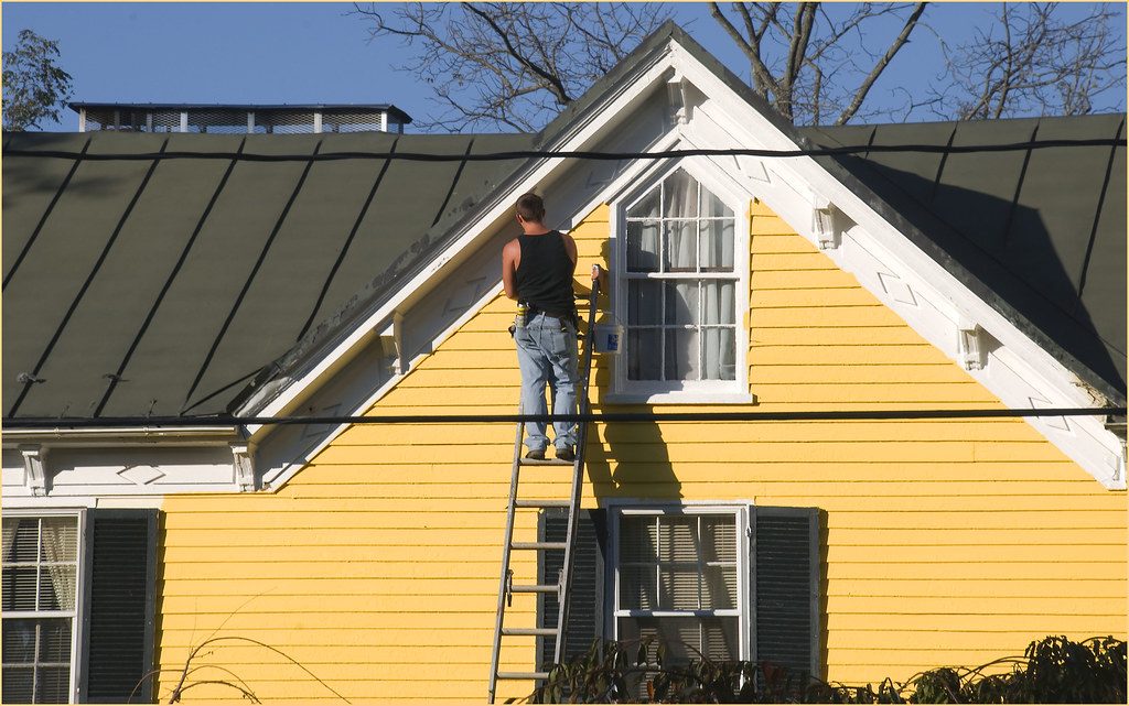 How to paint outside your house without scaffolding